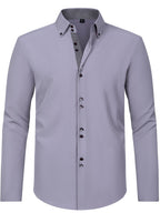 Ingolf - Langærmet skjorte med dobbelte knapper