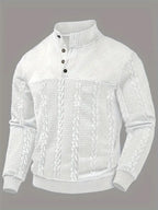 Dawson - Langærmet Henley Sweater Med Striber