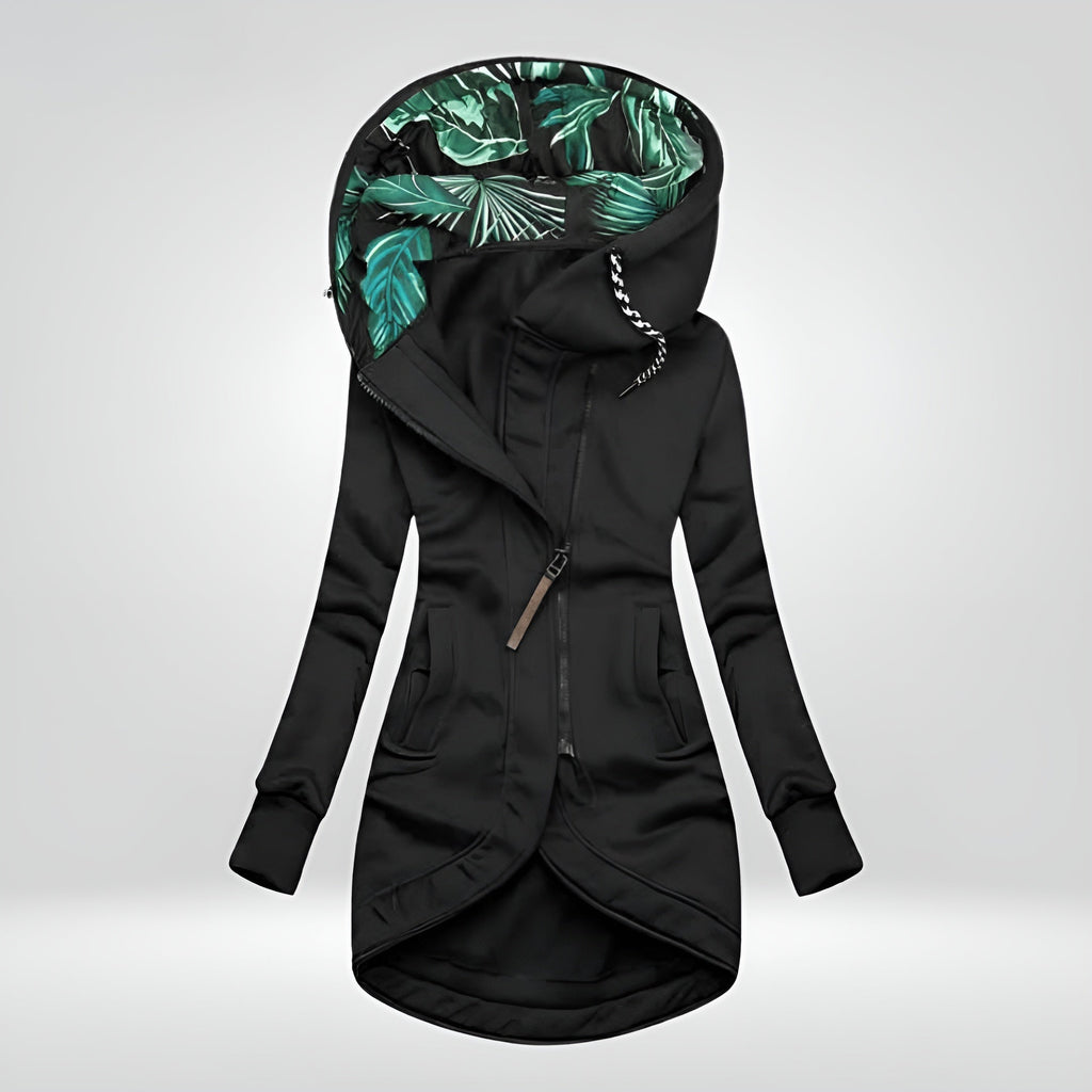 Sofia™ | Stilfuld Lang Hoodie Jakke