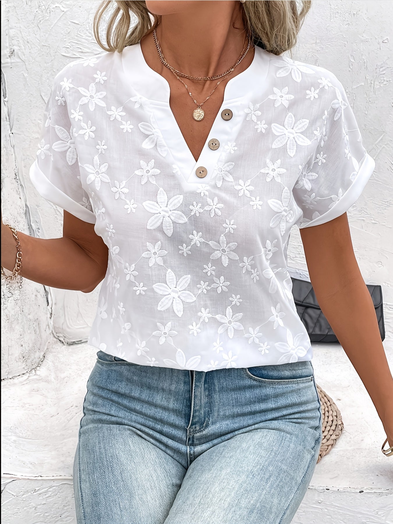 Jade™ | Elegant Hvid Bluse