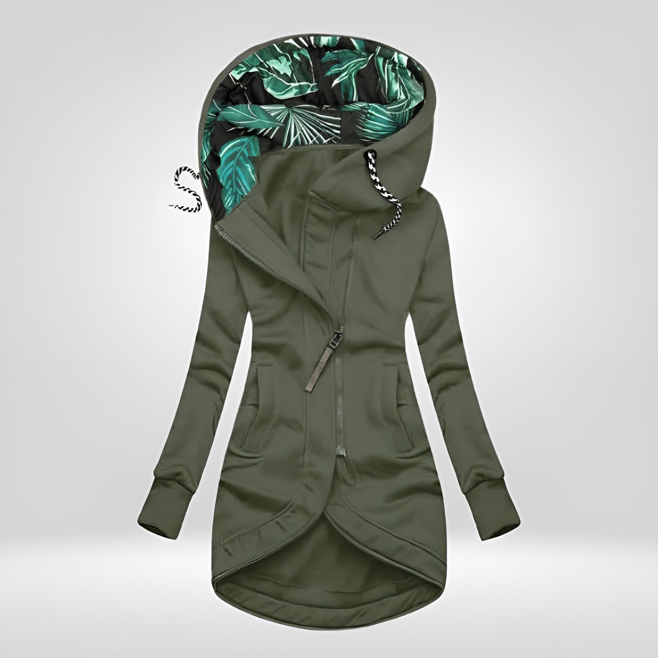 Sofia™ | Stilfuld Lang Hoodie Jakke