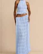 Sæt Elena | Haltertop + Nederdel – Let & Åndbar