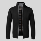 Ejner - Strikket vest med ternet mønster indeni