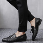 Jakob | Vævede Læder Slip-On Loafers