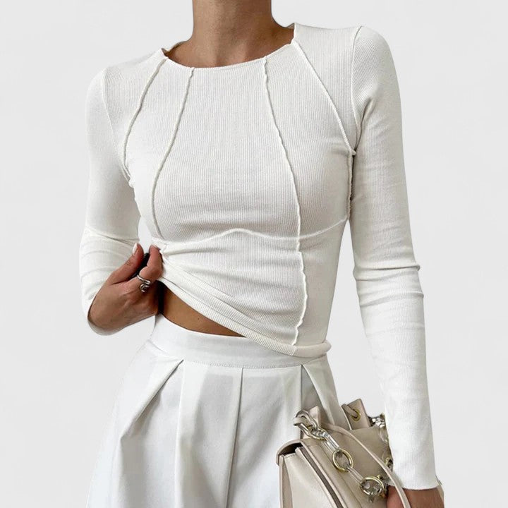 Julie™ – Blød top med lange ærmer