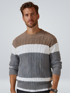 Rolf - Elegant patchwork sweater
