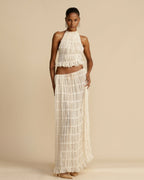 Sæt Elena | Haltertop + Nederdel – Let & Åndbar