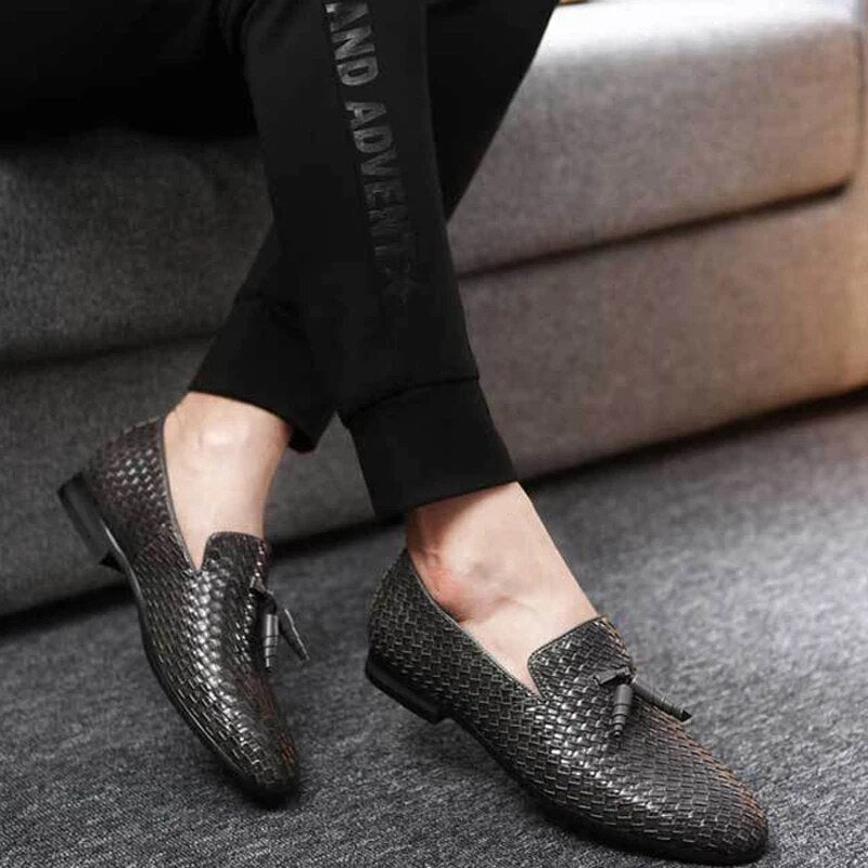Jakob | Vævede Læder Slip-On Loafers