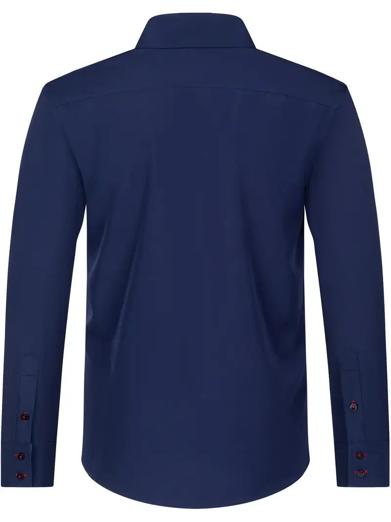 Ingolf - Langærmet skjorte med dobbelte knapper