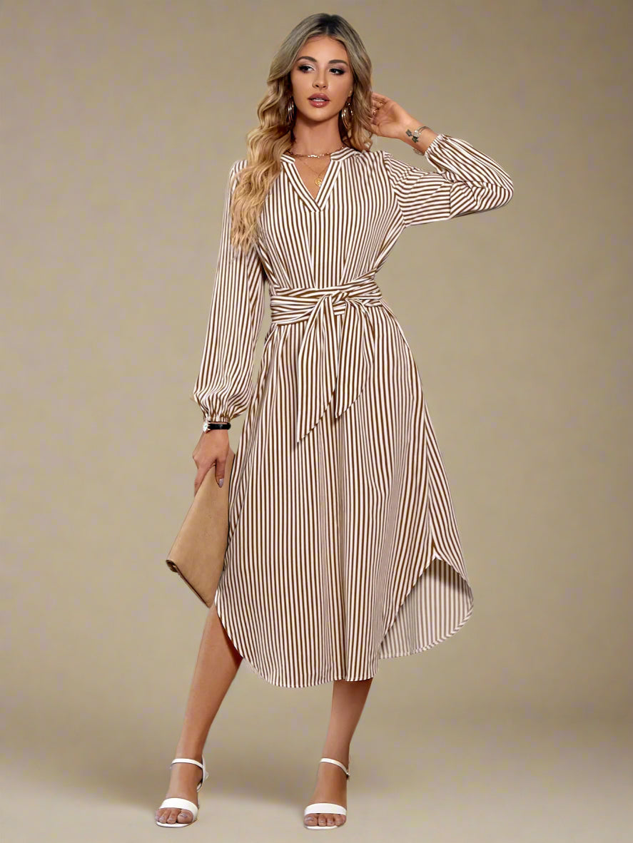 Ingrid Kjole | Stribet elegance og afslappet pasform