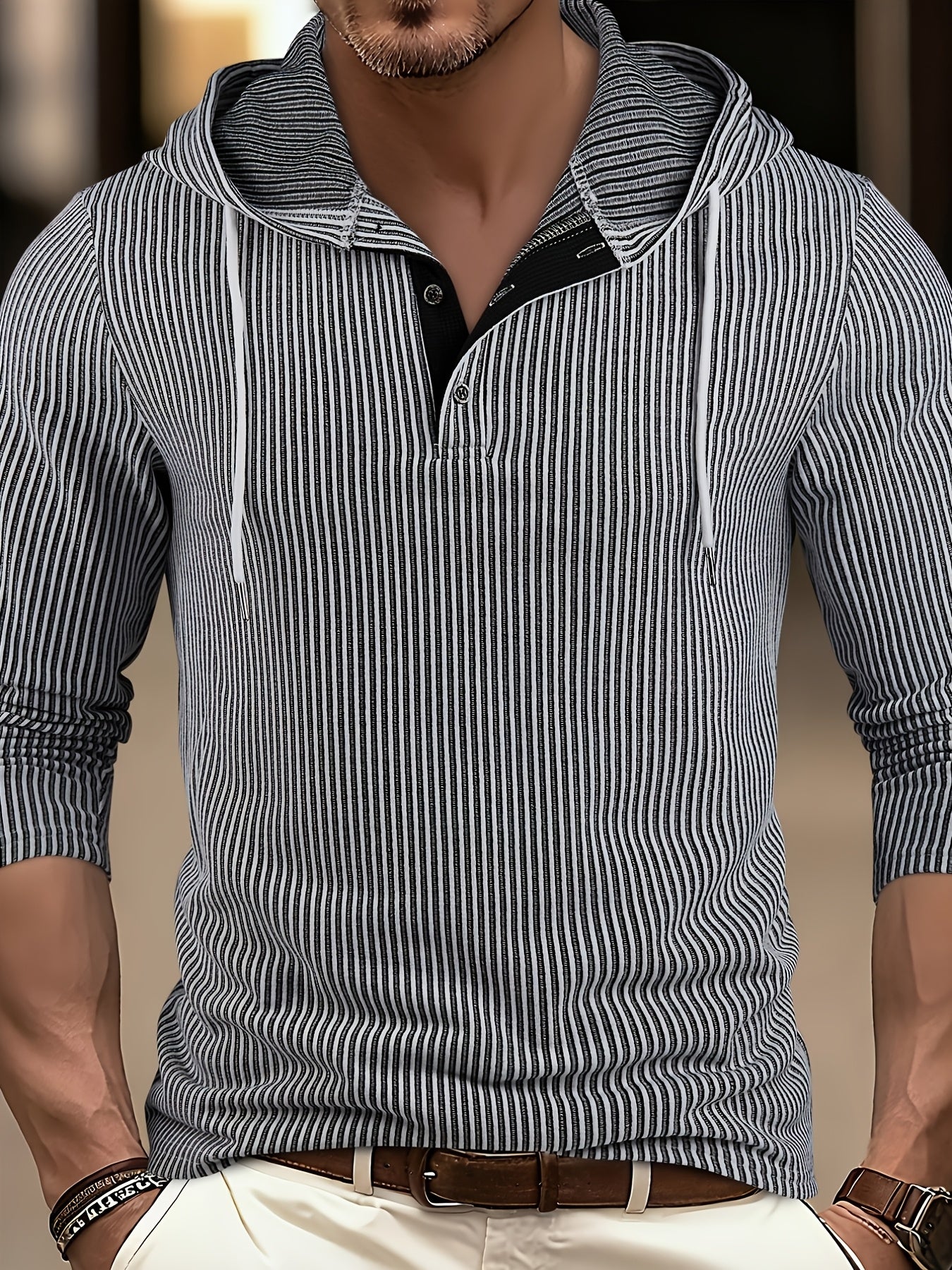 Maldini - Herre Sweater i Strik med Hætte – Casual Fit