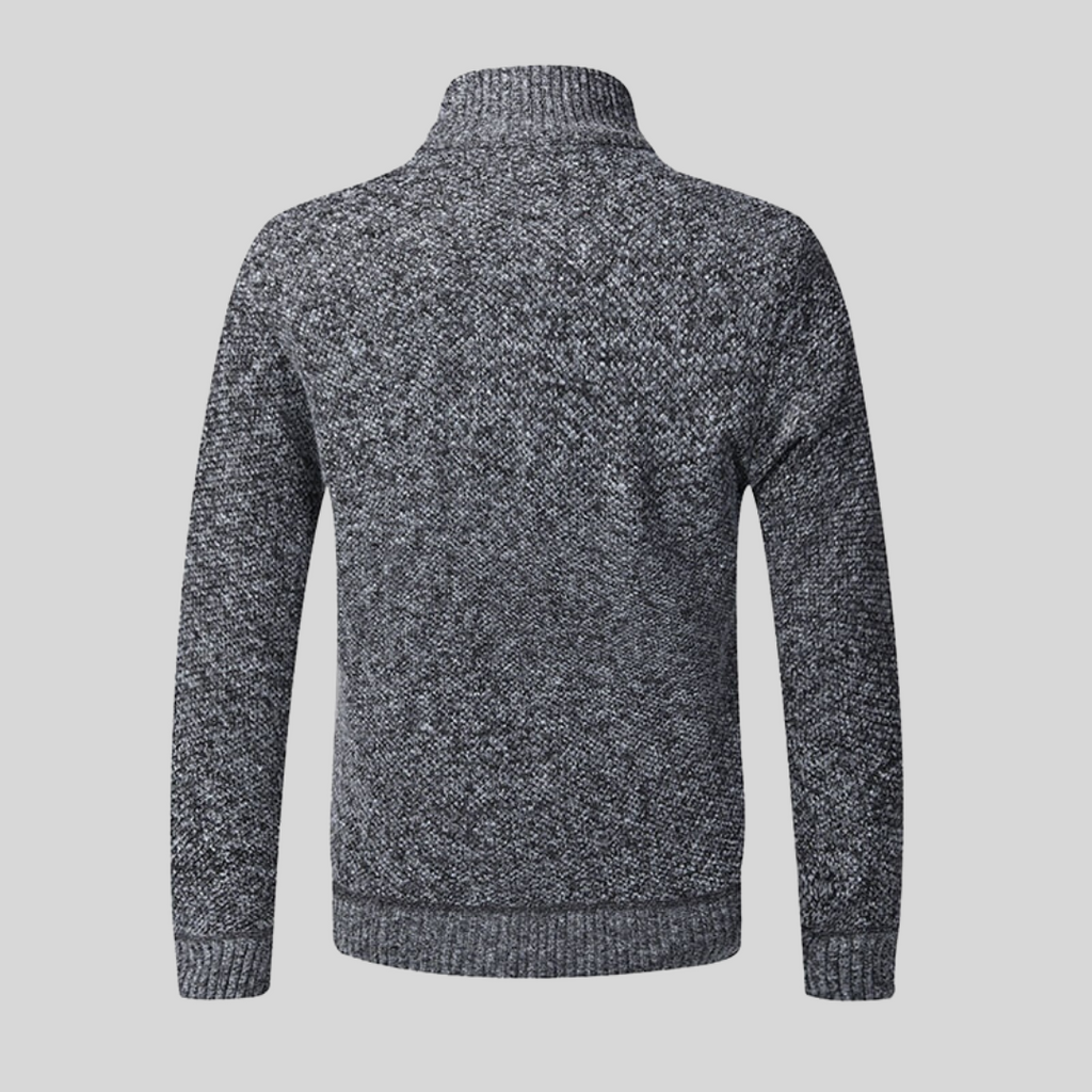 Ejner - Strikket vest med ternet mønster indeni