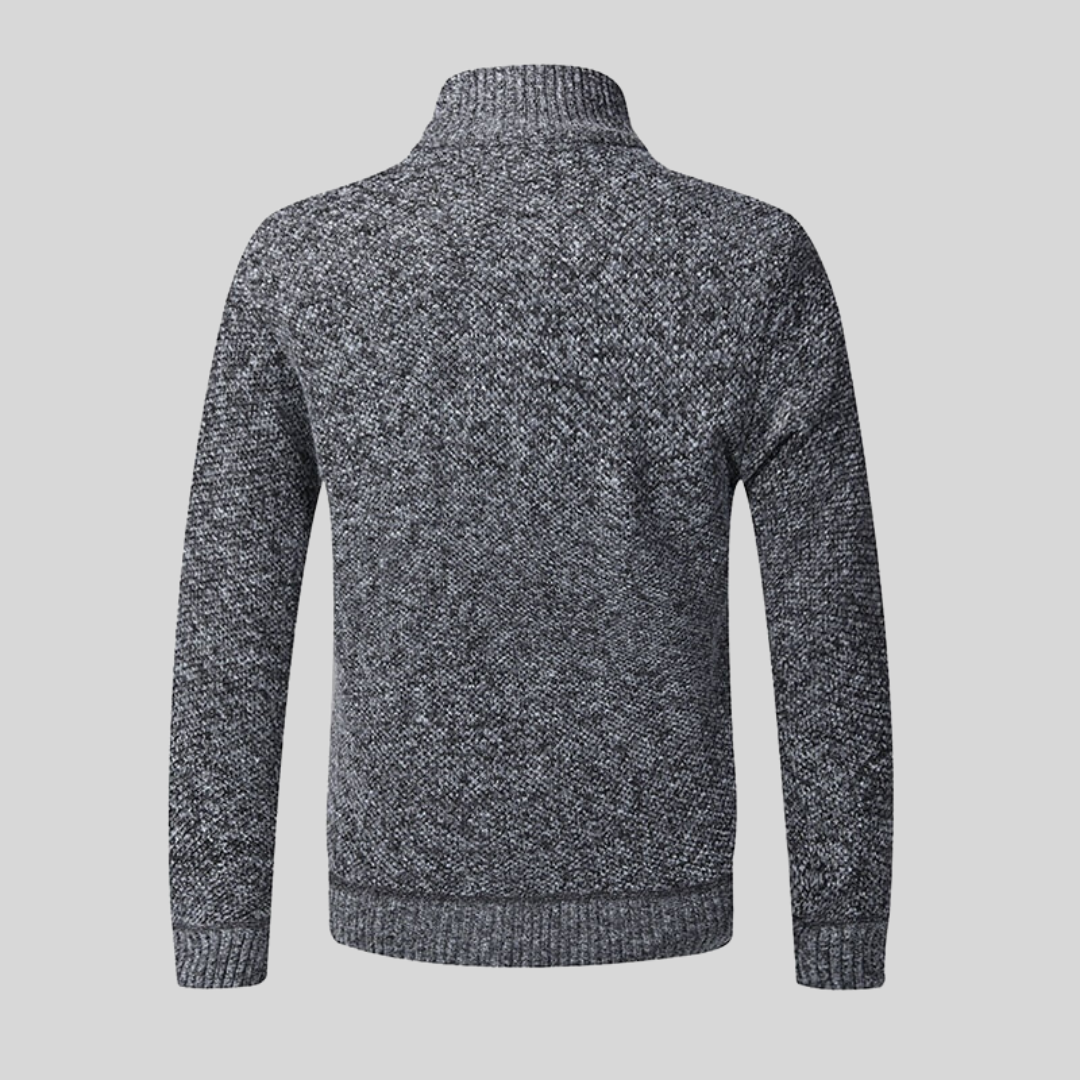 Ejner - Strikket vest med ternet mønster indeni