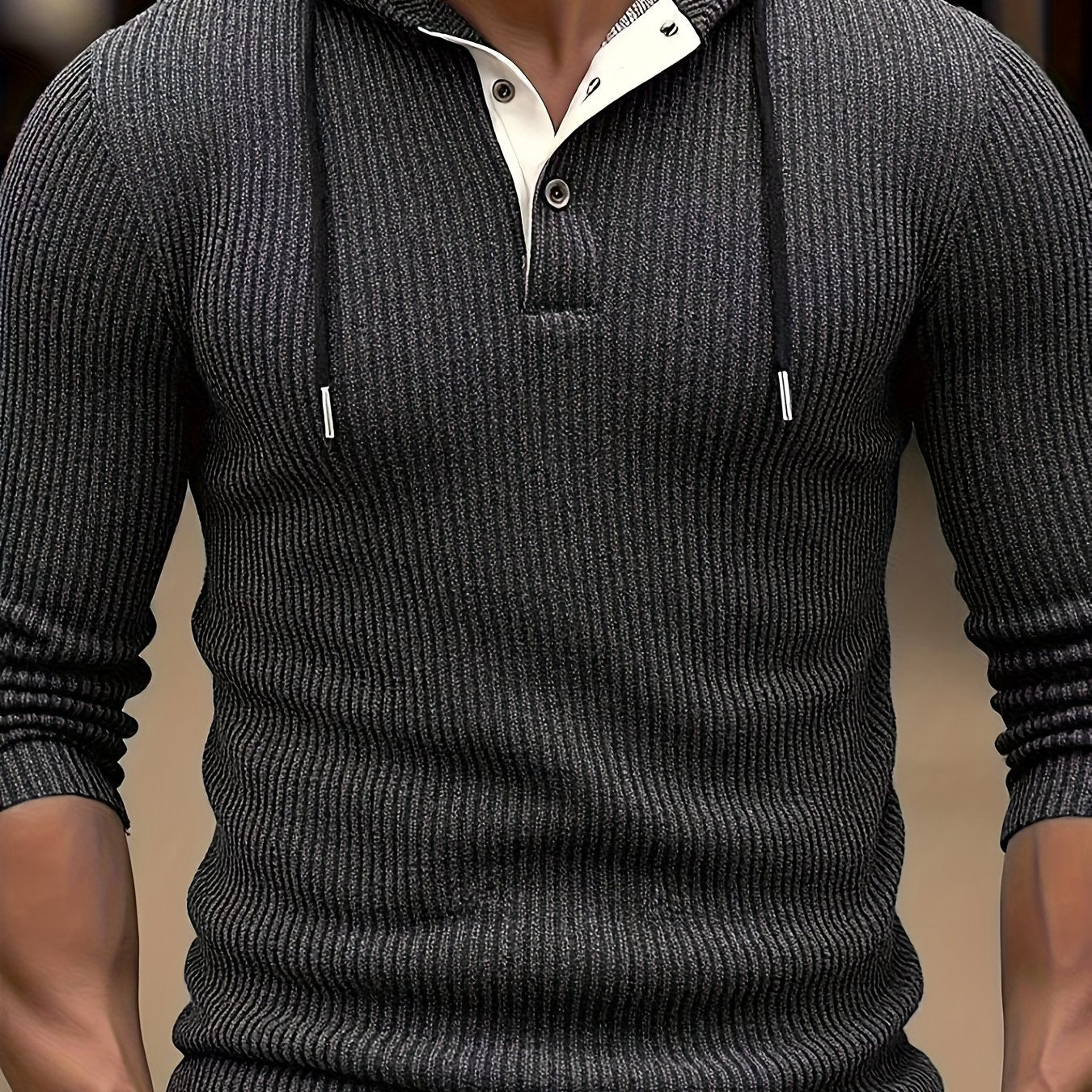 Maldini - Herre Sweater i Strik med Hætte – Casual Fit