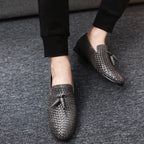 Jakob | Vævede Læder Slip-On Loafers