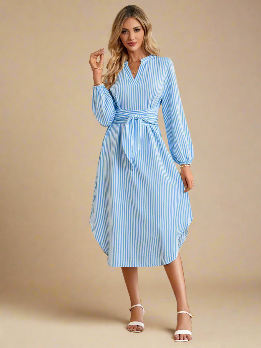 Ingrid Kjole | Stribet elegance og afslappet pasform