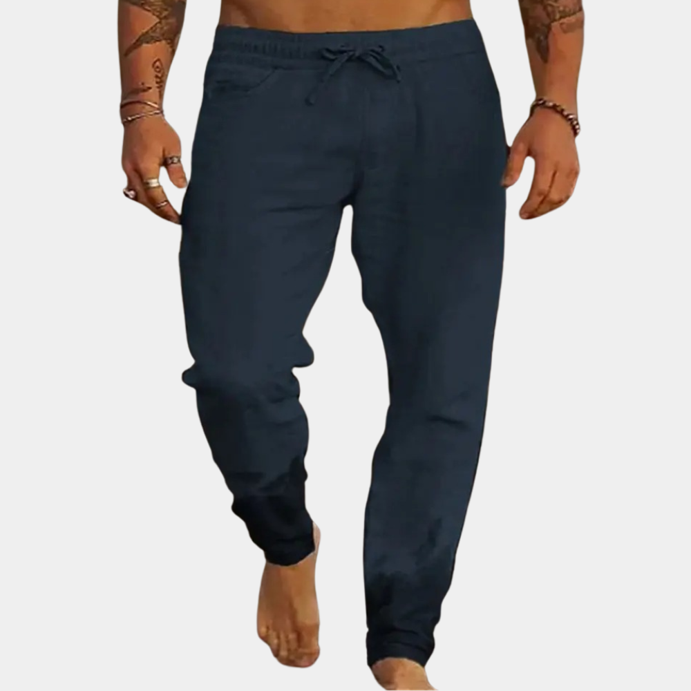 Lucas - Afslappede Hørbukser med Snøre