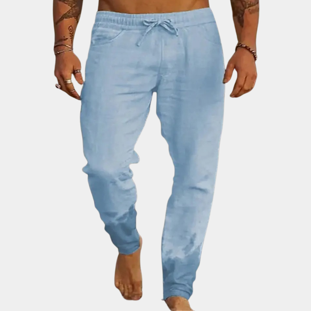 Lucas - Afslappede Hørbukser med Snøre