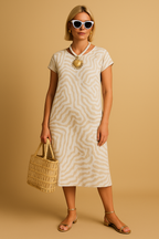 Agnes | Sommerkjole med rund hals og smukt print