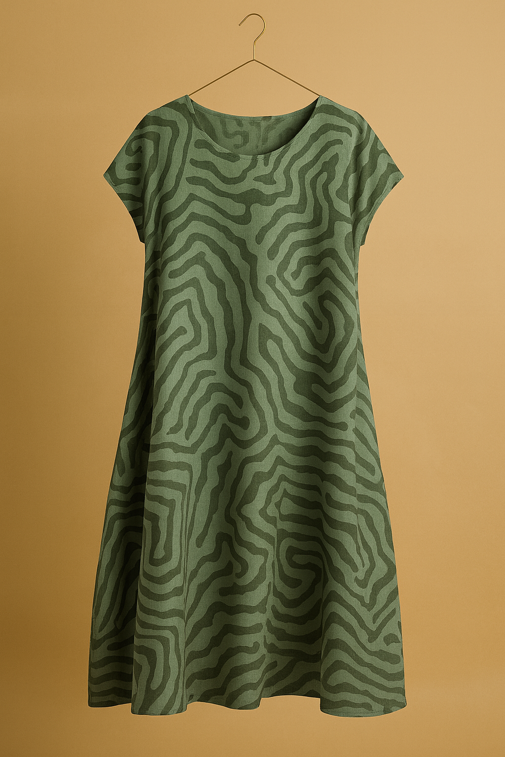 Agnes | Sommerkjole med rund hals og smukt print