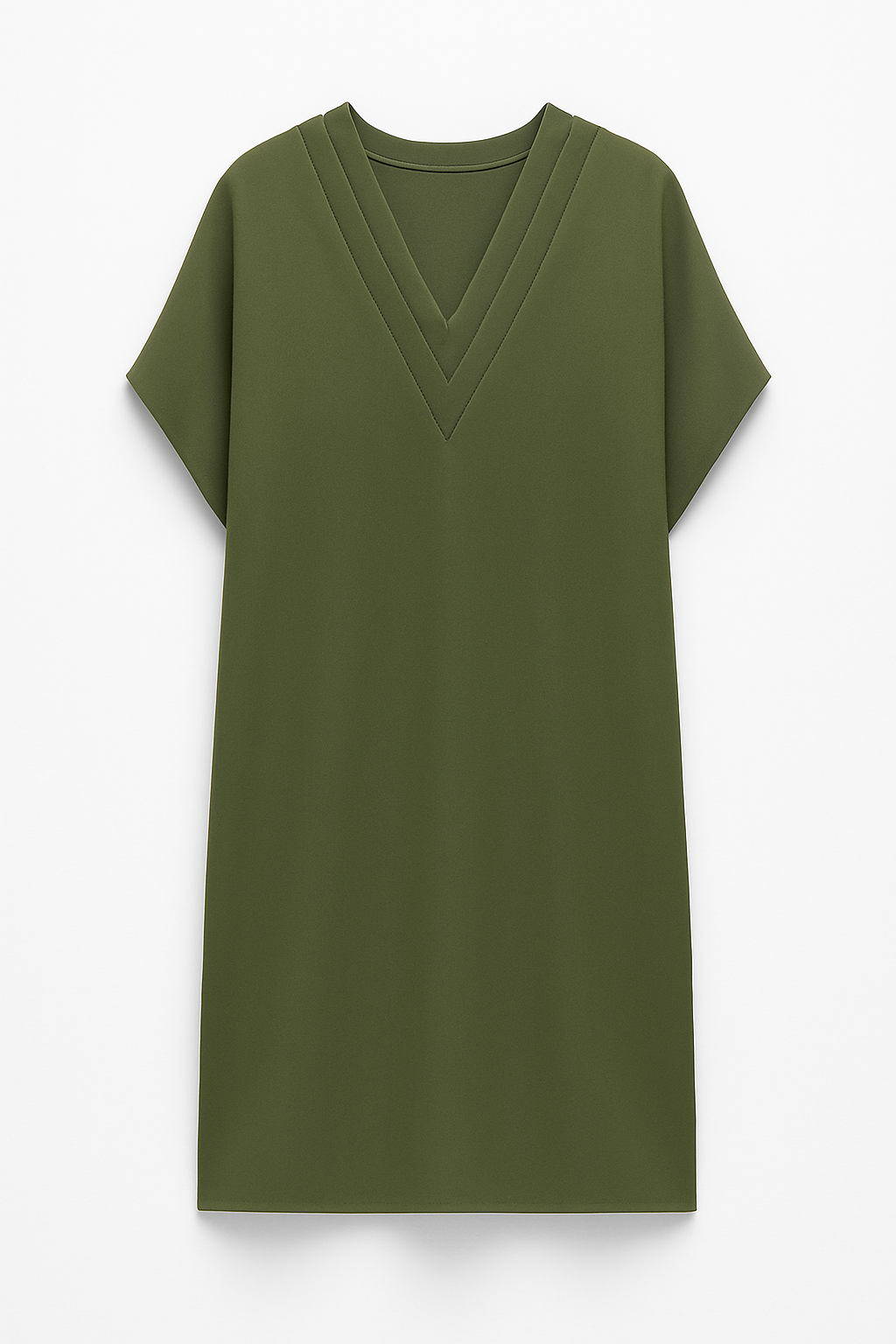 Anine Kjole | Kort kjole med struktureret V-udskæring