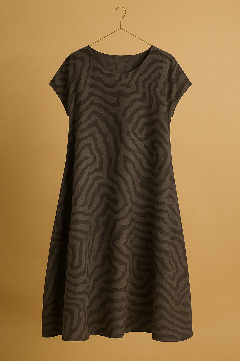 Agnes | Sommerkjole med rund hals og smukt print