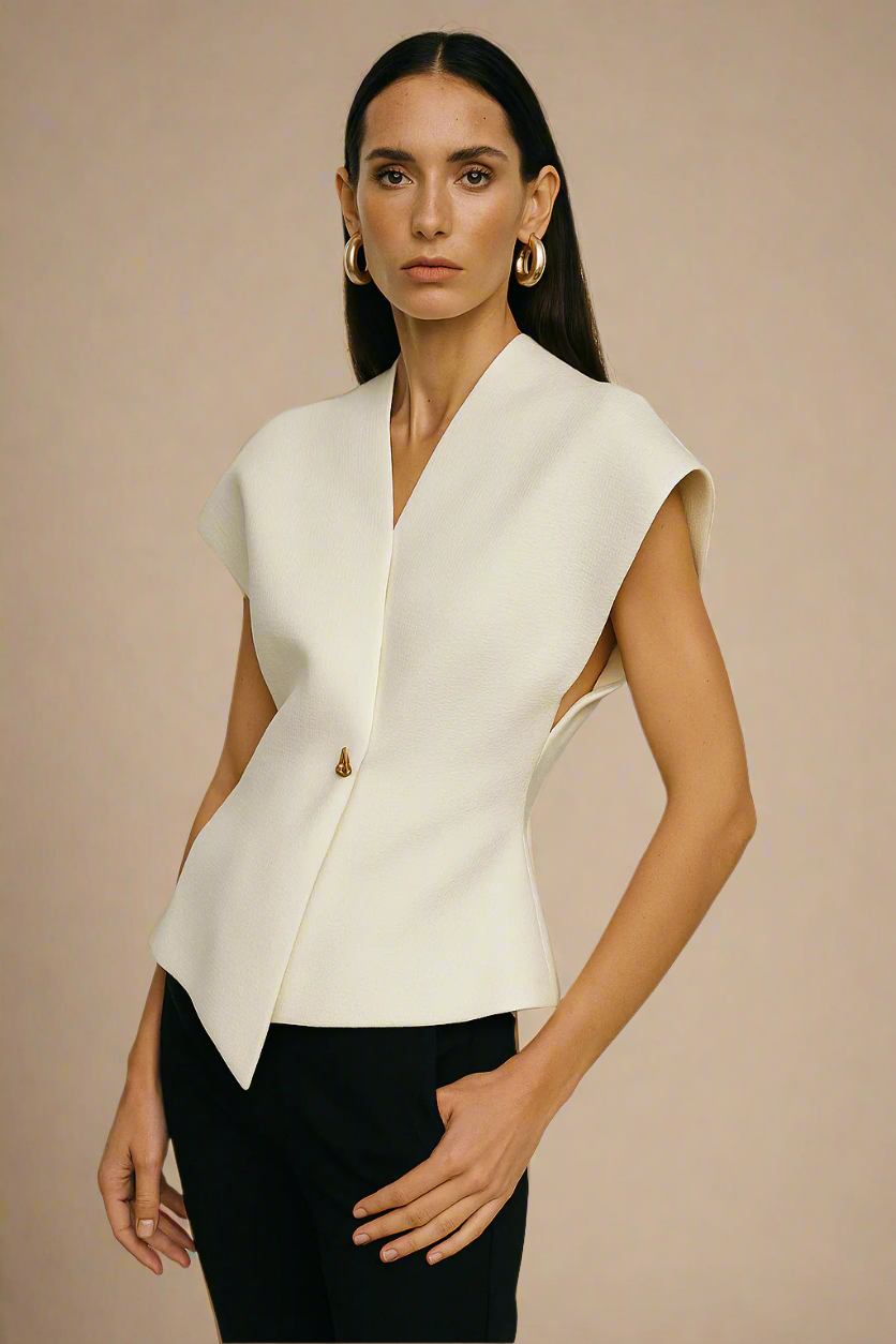 Marise | Top skulpturel silhuet med guldspænde