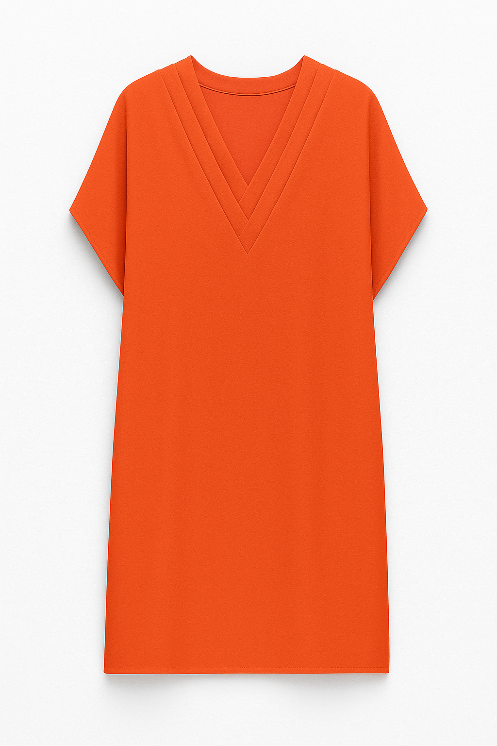 Anine Kjole | Kort kjole med struktureret V-udskæring