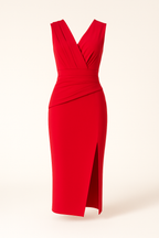 Mira Kjole | Elegant slå-om cocktailkjole med drapering