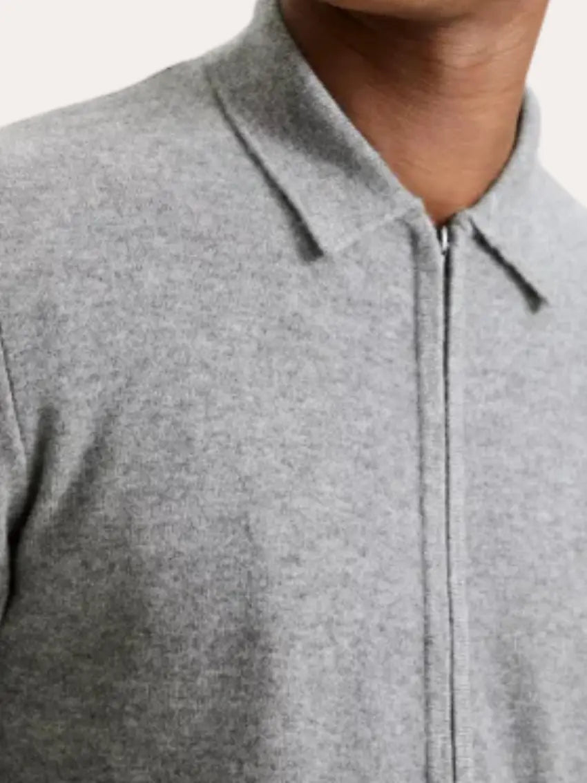 Mikkel – Cashmere Bluse Grå