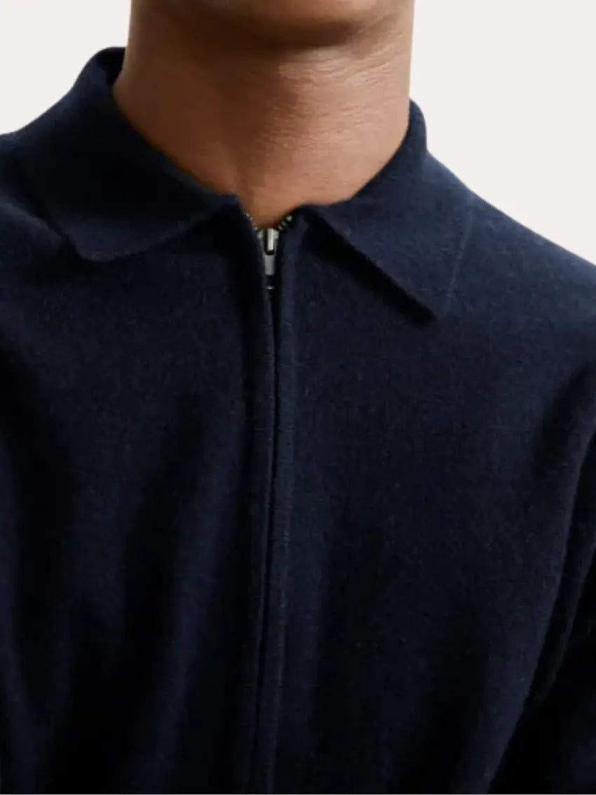 Lars – Cashmere Jakke Marineblå