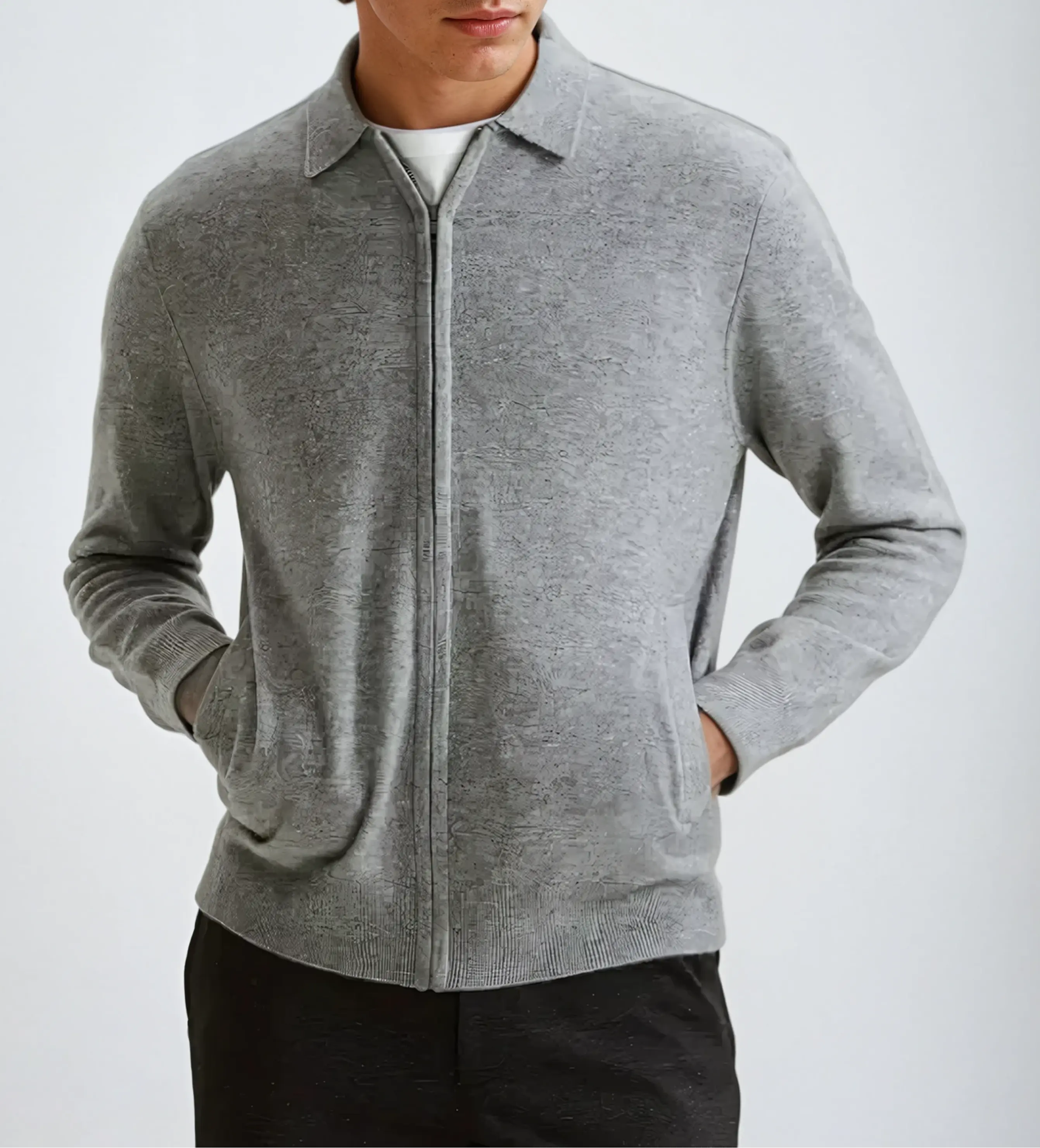 Mikkel – Cashmere Bluse Grå