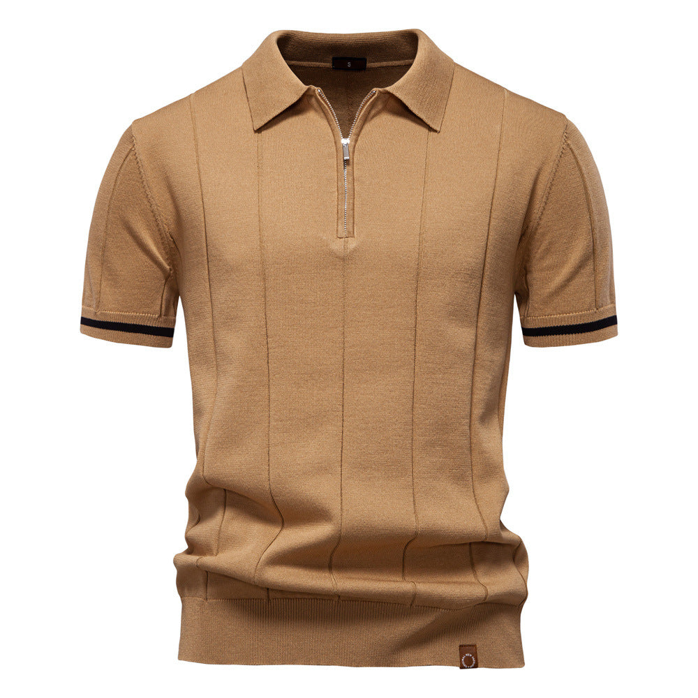 Peter™ | Struktur-Zip-Poloshirt