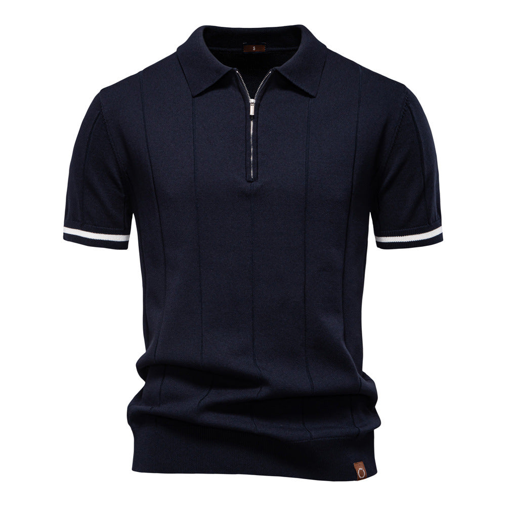 Peter™ | Struktur-Zip-Poloshirt