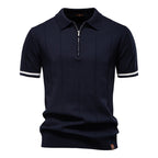 Peter™ | Struktur-Zip-Poloshirt