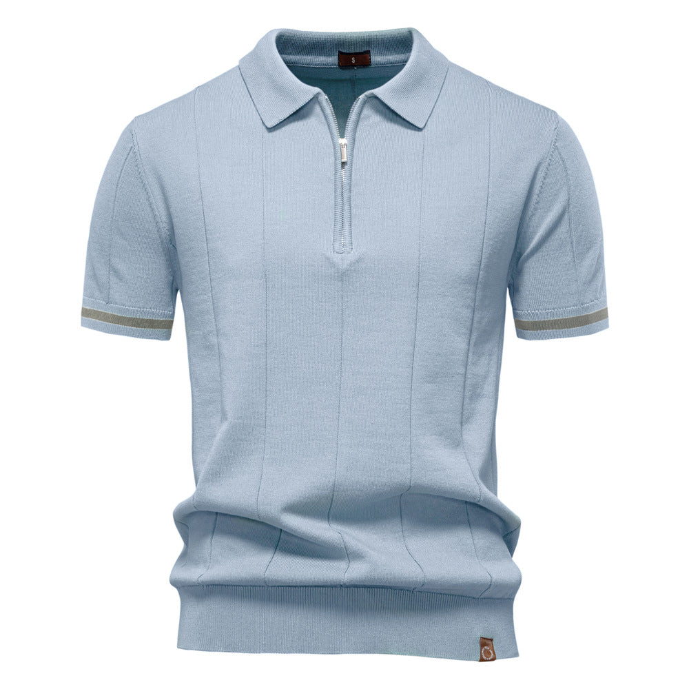 Peter™ | Struktur-Zip-Poloshirt