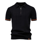 Peter™ | Struktur-Zip-Poloshirt