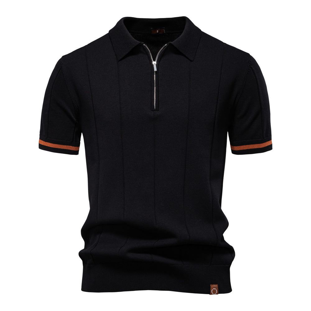 Peter™ | Struktur-Zip-Poloshirt
