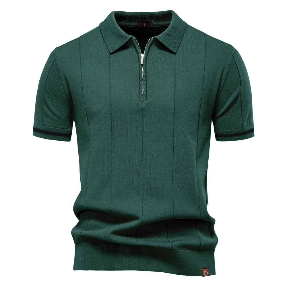 Peter™ | Struktur-Zip-Poloshirt