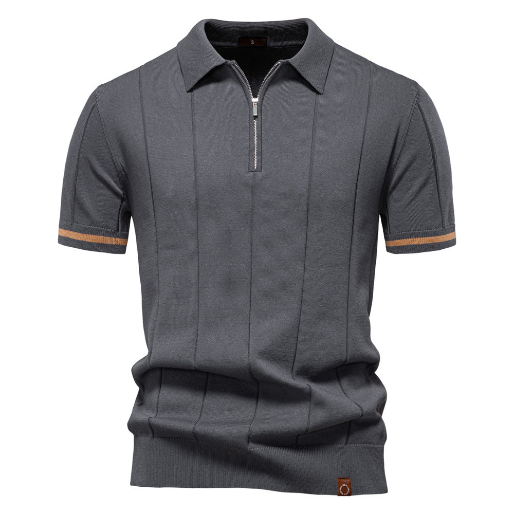 Peter™ | Struktur-Zip-Poloshirt