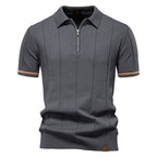 Peter™ | Struktur-Zip-Poloshirt