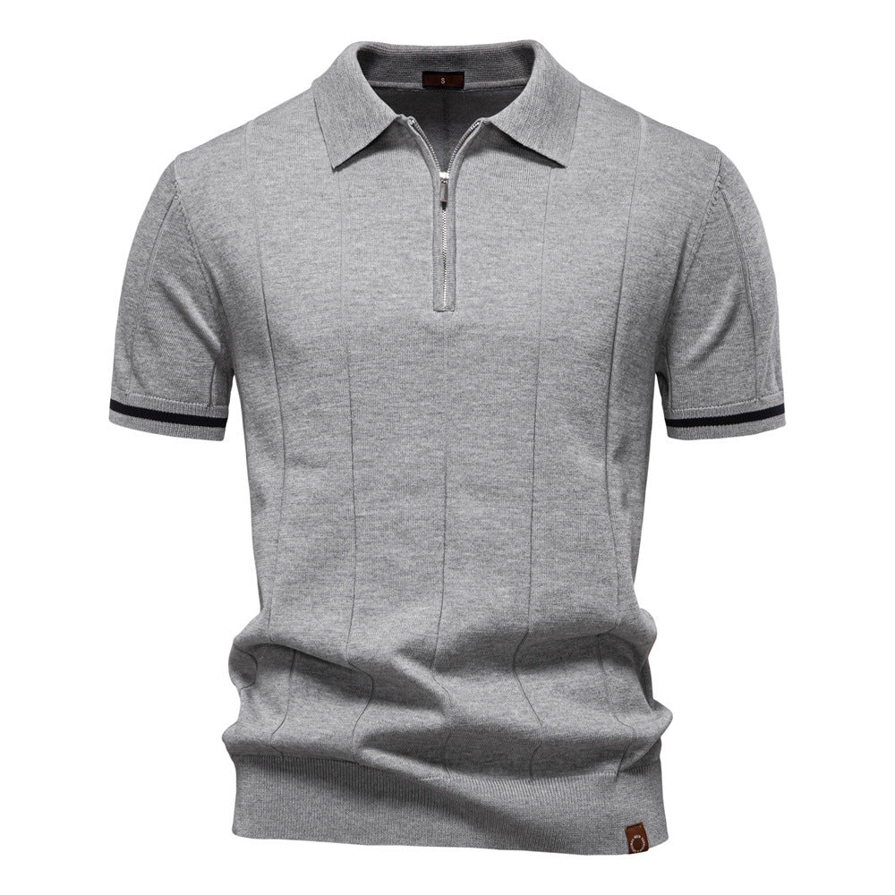 Peter™ | Struktur-Zip-Poloshirt
