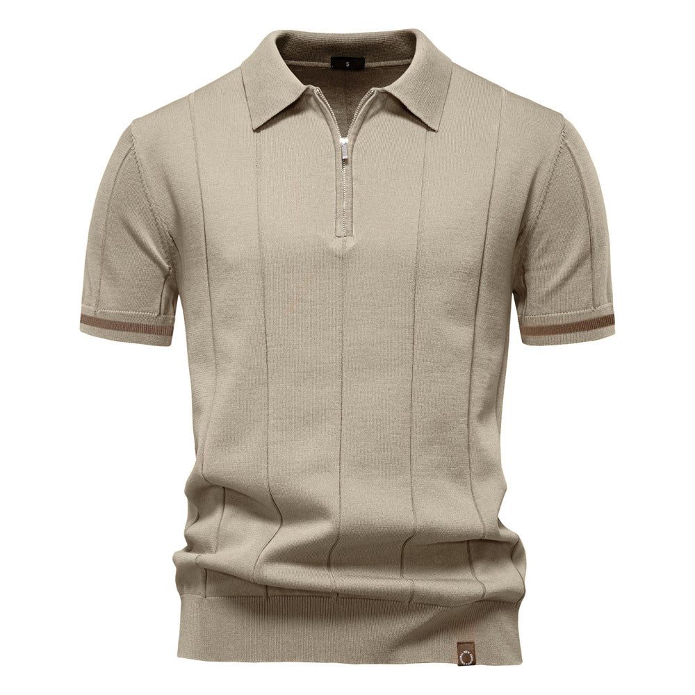Peter™ | Struktur-Zip-Poloshirt