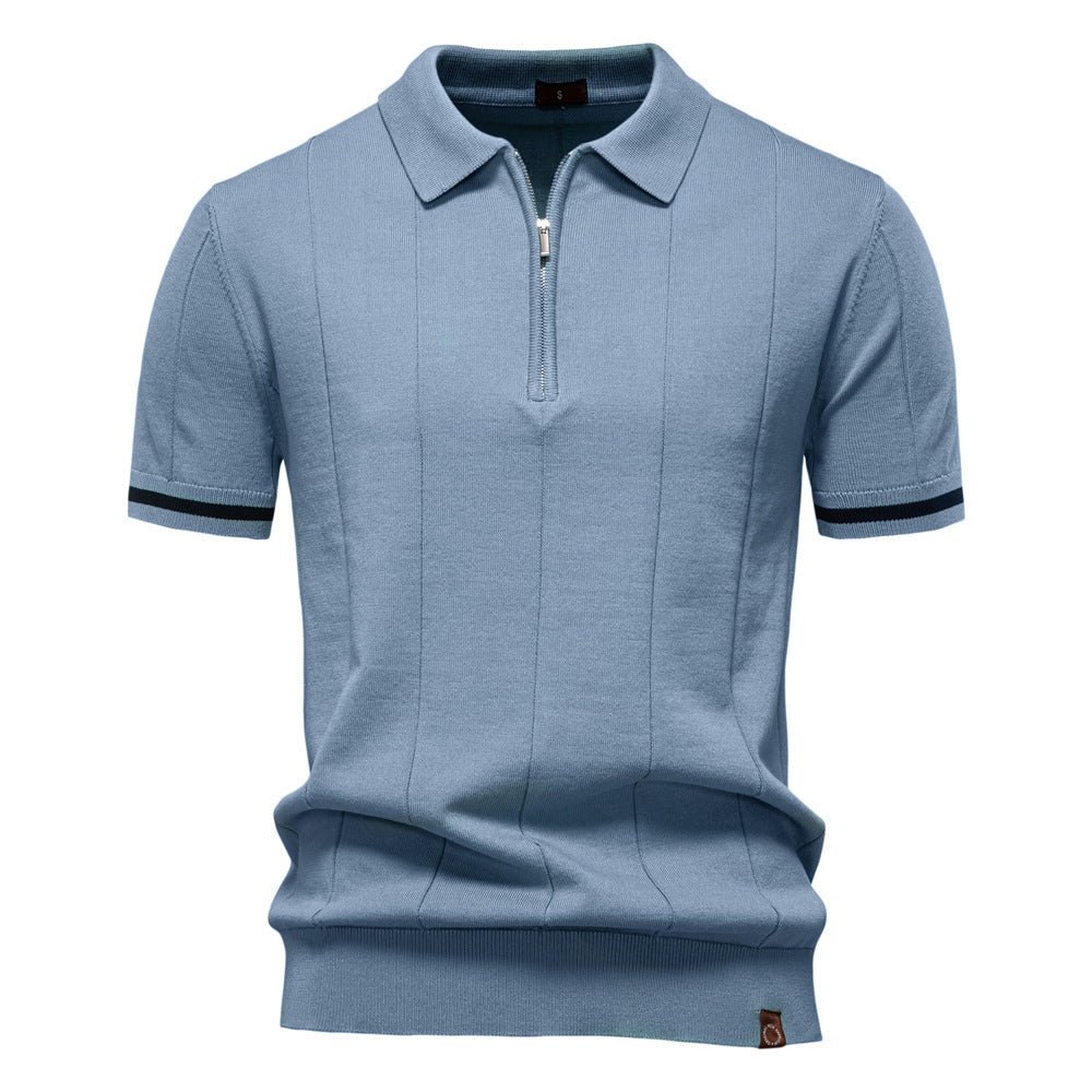 Peter™ | Struktur-Zip-Poloshirt