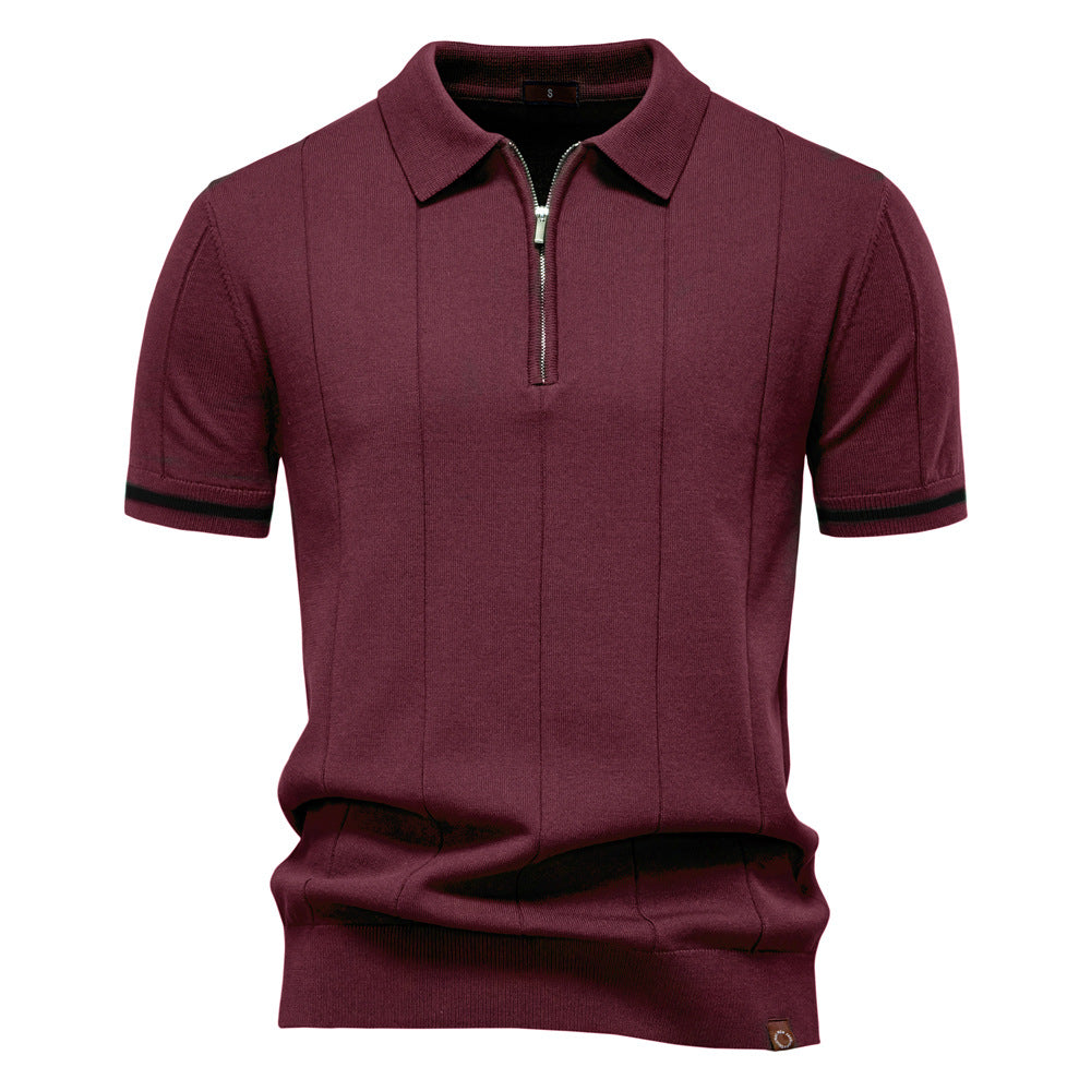 Peter™ | Struktur-Zip-Poloshirt
