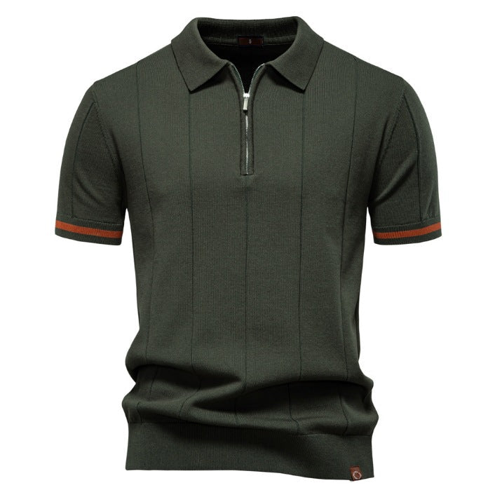 Peter™ | Struktur-Zip-Poloshirt