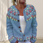 Lara | Los strikket elegant vest med mønster