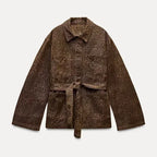 Marta | Leopardmønstret Bæltefrakke