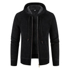 Odin - Herre Strik Hættetrøje med Lynlåslommer