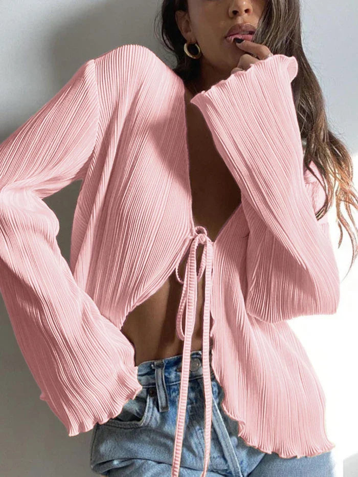 Mikaela™ | V-Hals Strik Top